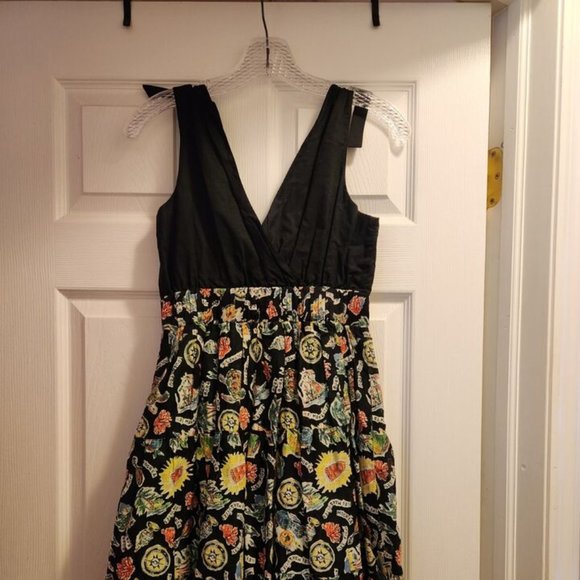 NEW Anthropoligie Maeve Polynesian Islands Dress Tiki Size 0 - Picture 8 of 9